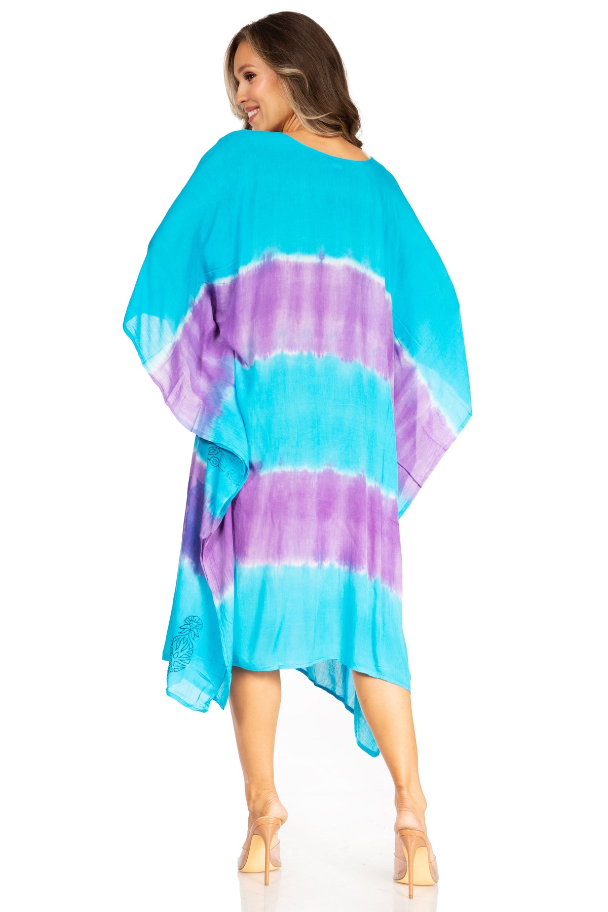 Tie Dye Boho Caftan Dress
