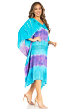 Tie Dye Boho Caftan Dress