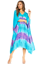 Tie Dye Boho Caftan Dress