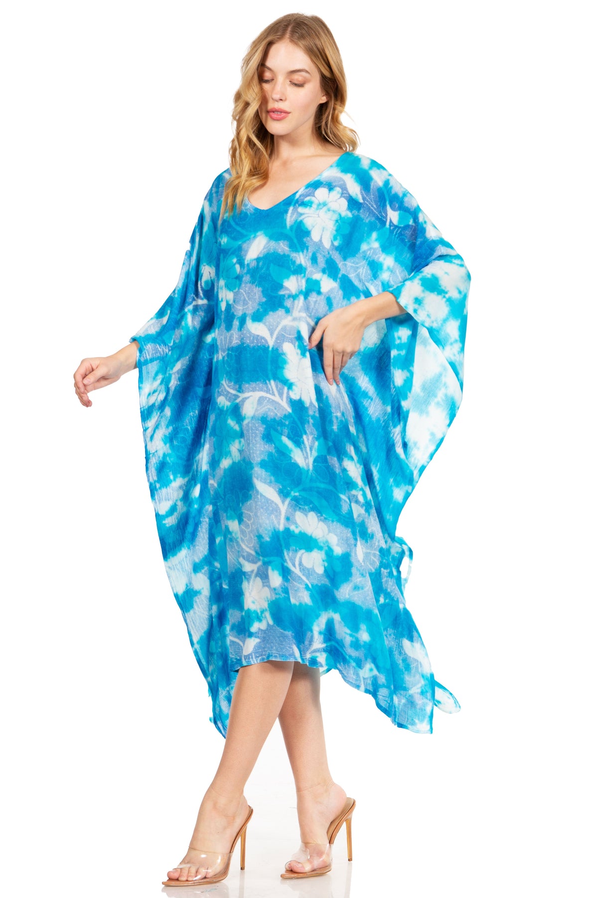 Tie Dye Boho Caftan Dress