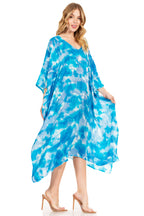Tie Dye Boho Caftan Dress