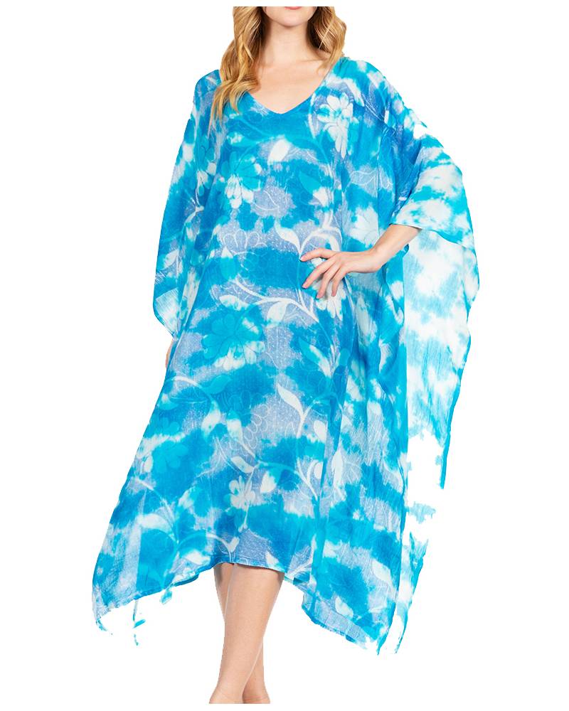 Tie Dye Boho Caftan Dress