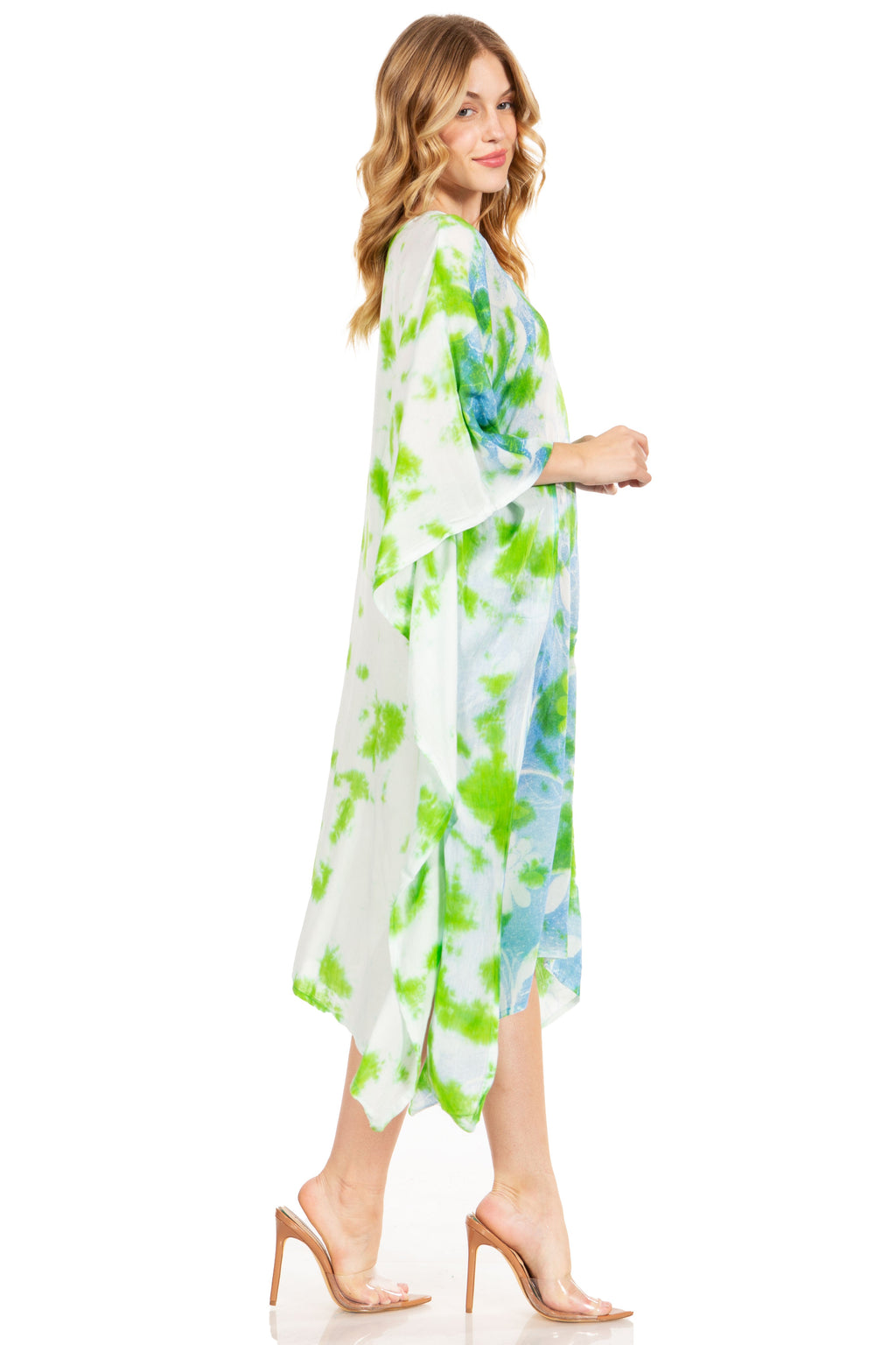 Tie Dye Boho Caftan Dress