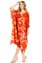 Tie Dye Boho Caftan Dress