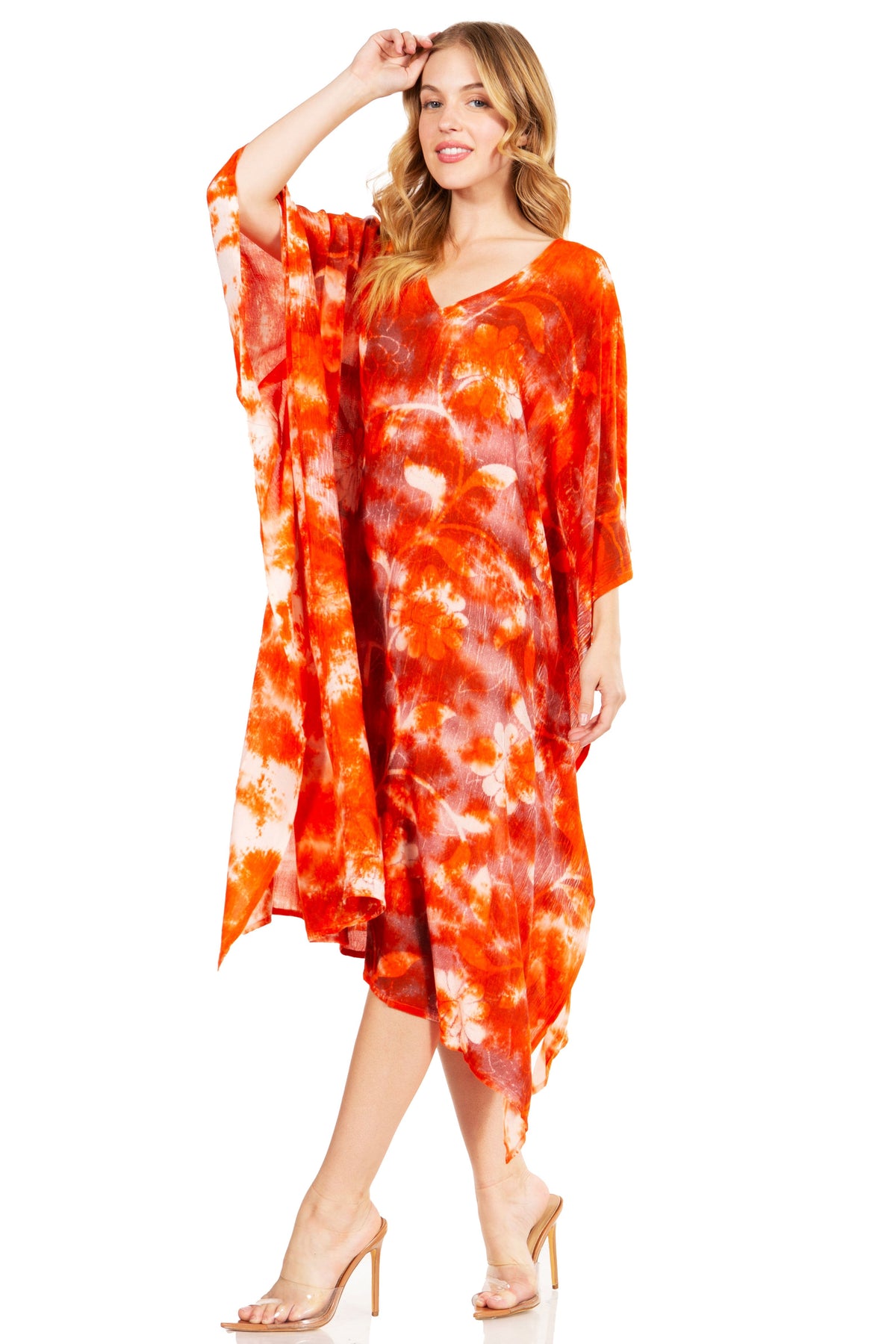 Tie Dye Boho Caftan Dress