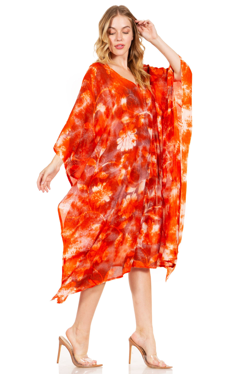 Tie Dye Boho Caftan Dress