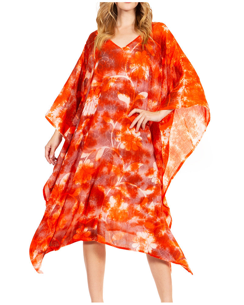 Tie Dye Boho Caftan Dress