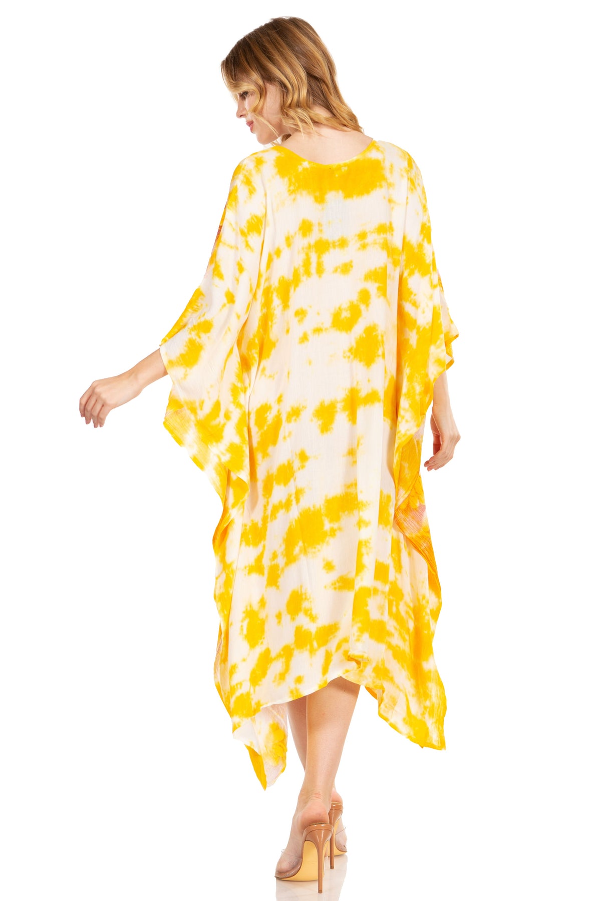 Tie Dye Boho Caftan Dress