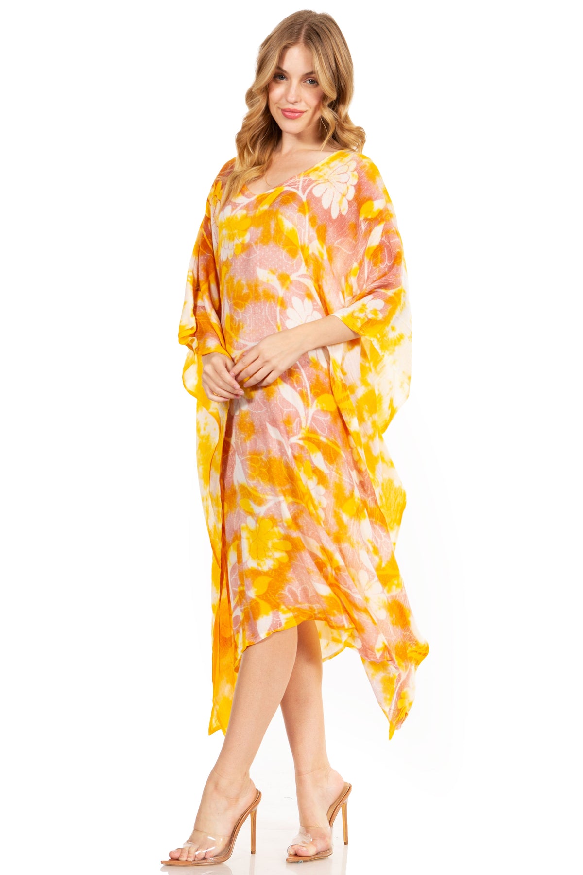 Tie Dye Boho Caftan Dress
