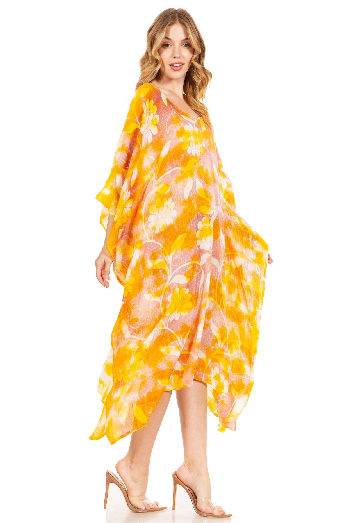 Tie Dye Boho Caftan Dress