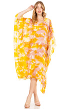 Tie Dye Boho Caftan Dress