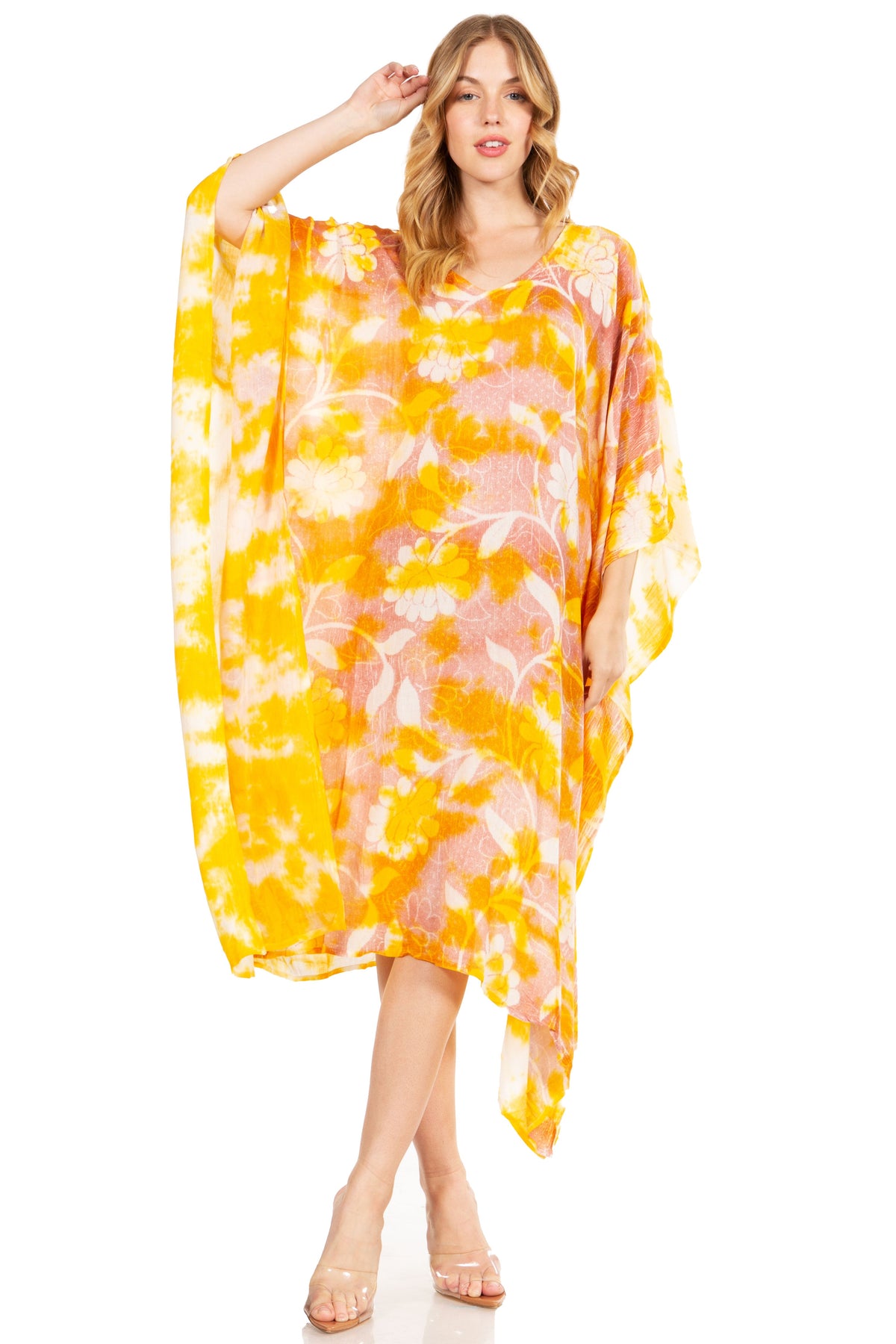 Tie Dye Boho Caftan Dress