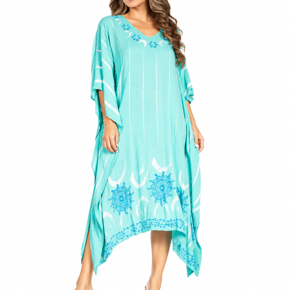 Tie Dye Summer Caftan Dress