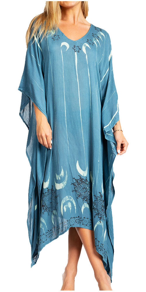 Tie Dye Summer Caftan Dress