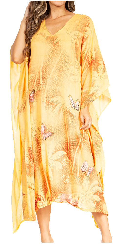 Tie Dye Summer Caftan Dress