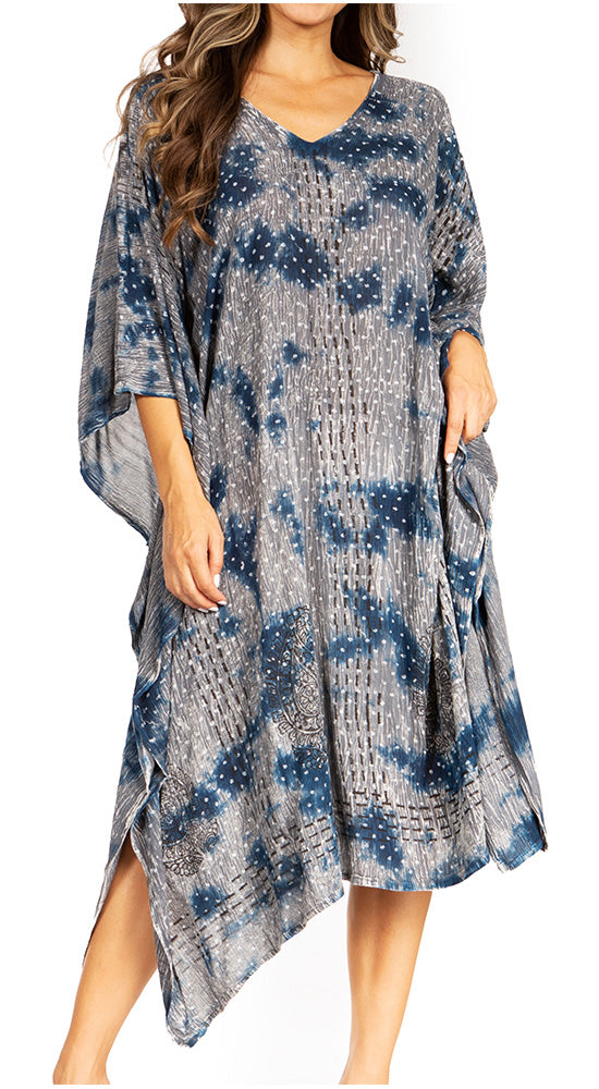Tie Dye Summer Caftan Dress