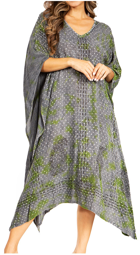 Tie Dye Summer Caftan Dress