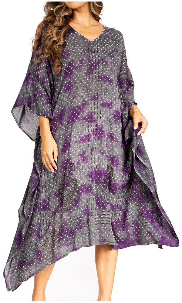 Tie Dye Summer Caftan Dress