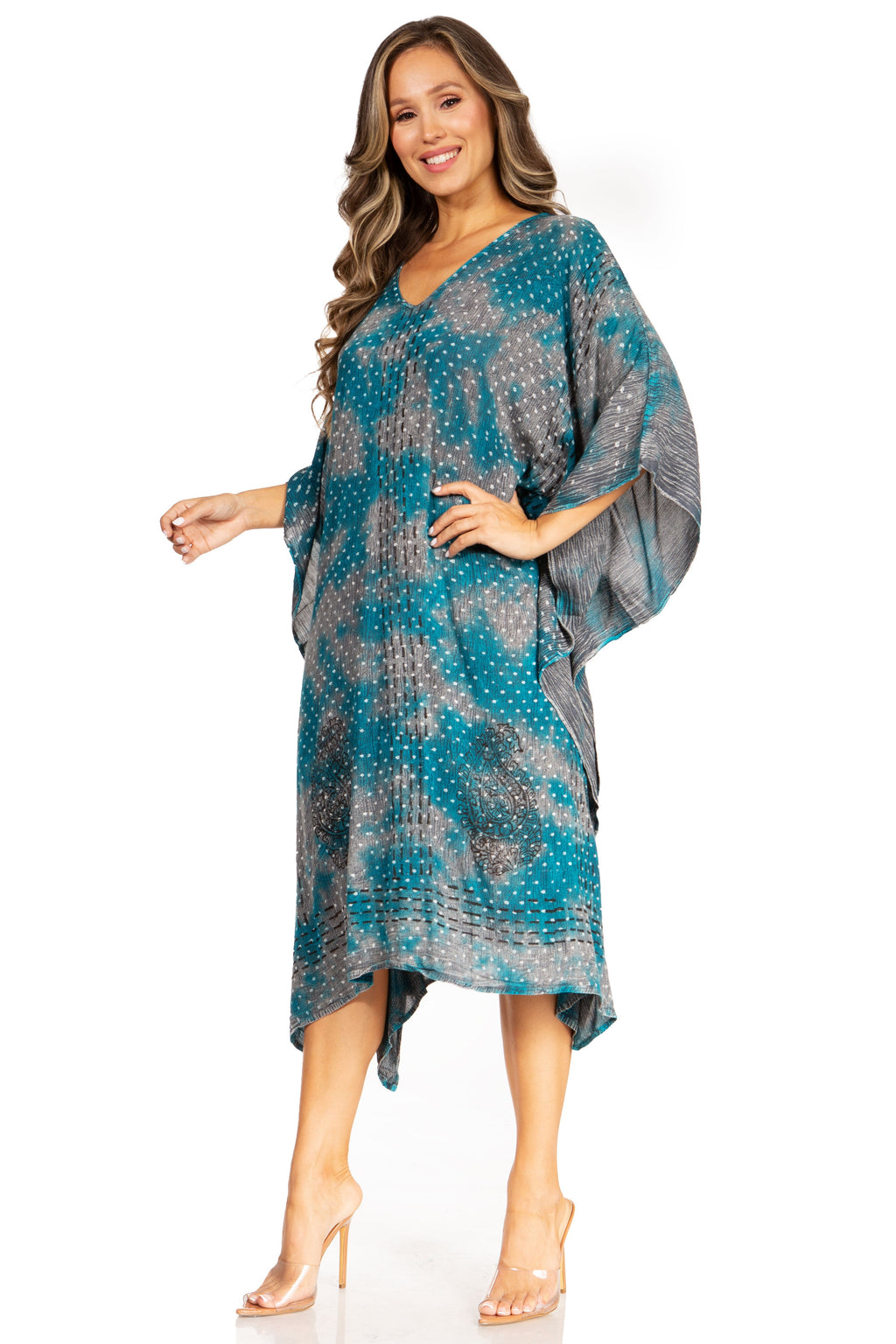 Tie Dye Summer Caftan Dress