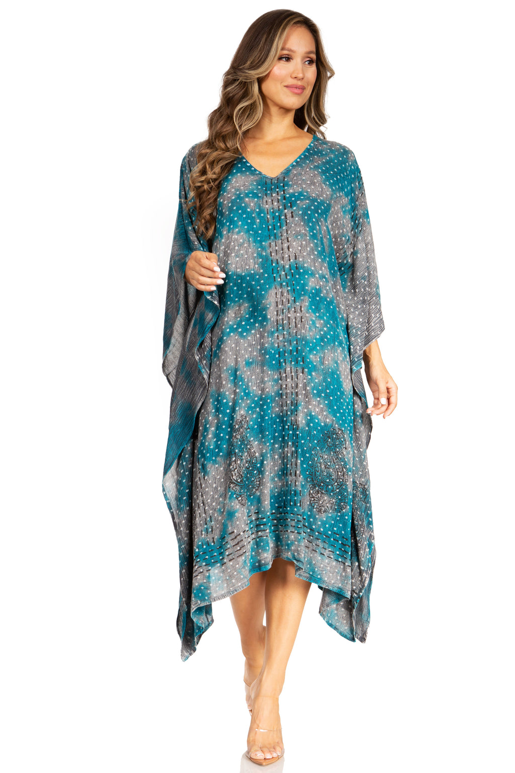 Tie Dye Summer Caftan Dress