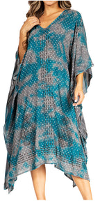 Tie Dye Summer Caftan Dress