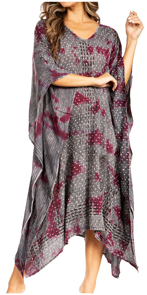 Tie Dye Summer Caftan Dress