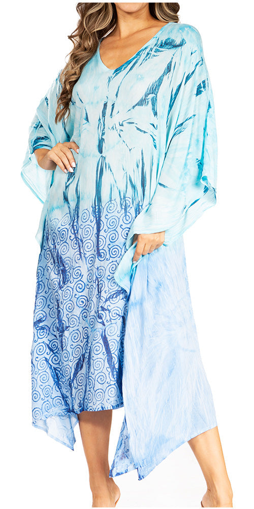 Tie Dye Summer Caftan Dress