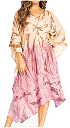Tie Dye Summer Caftan Dress