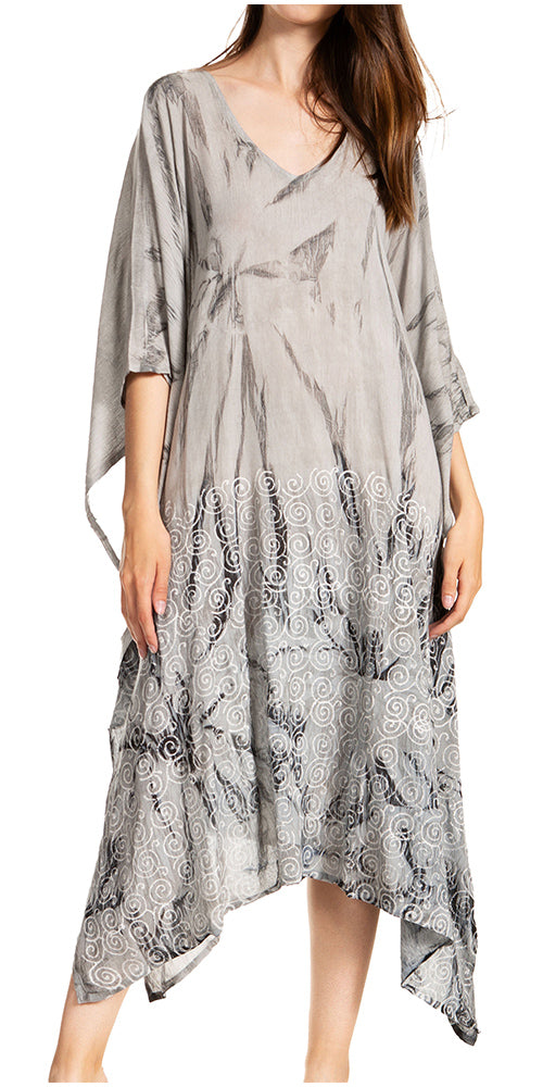 Tie Dye Summer Caftan Dress