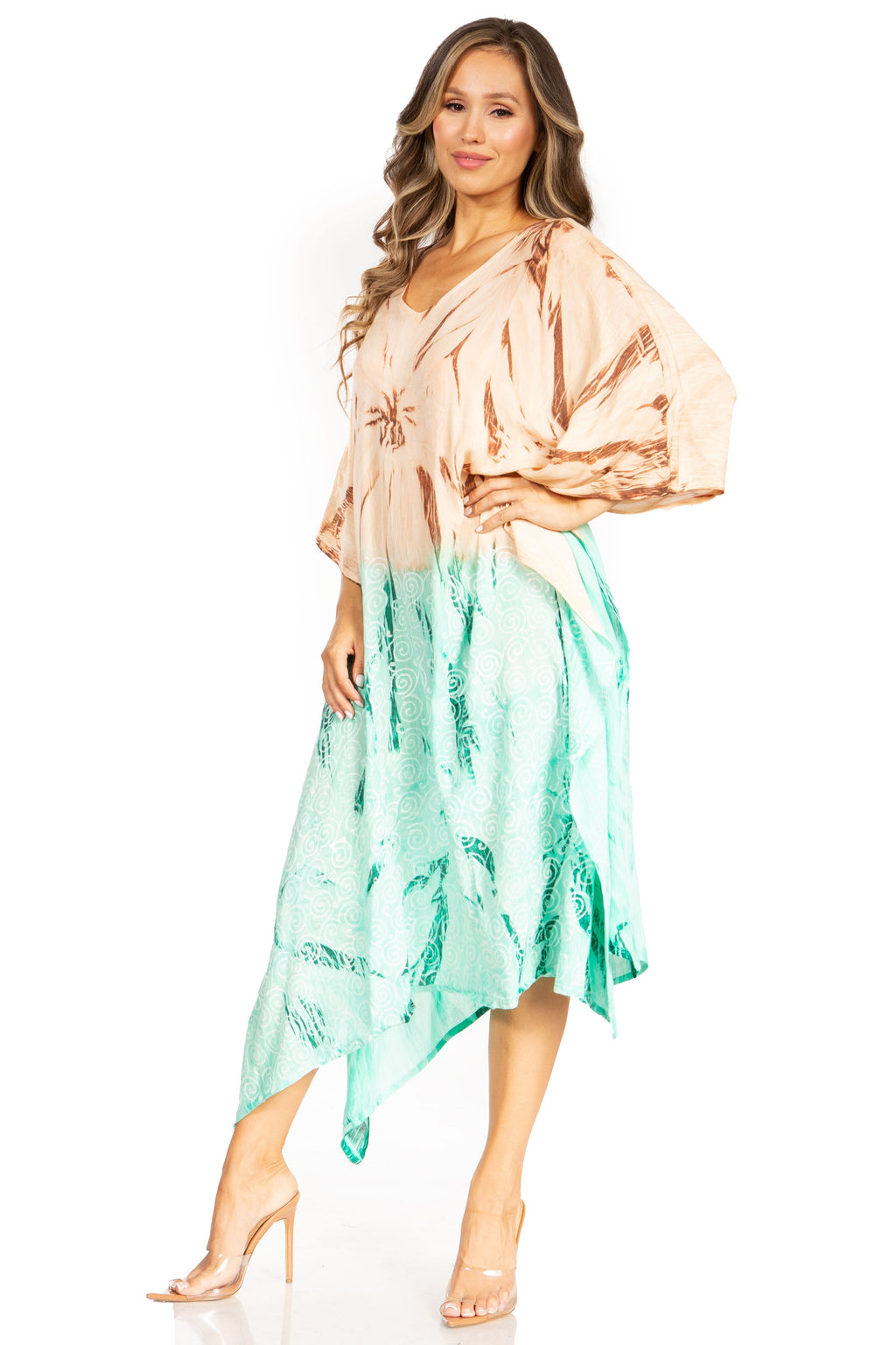 Tie Dye Summer Caftan Dress