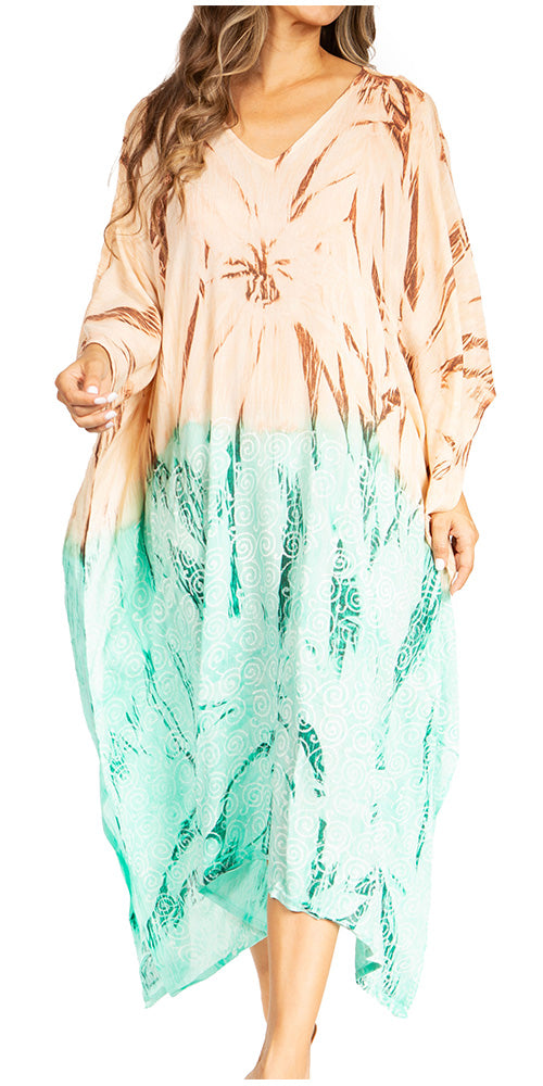 Tie Dye Summer Caftan Dress