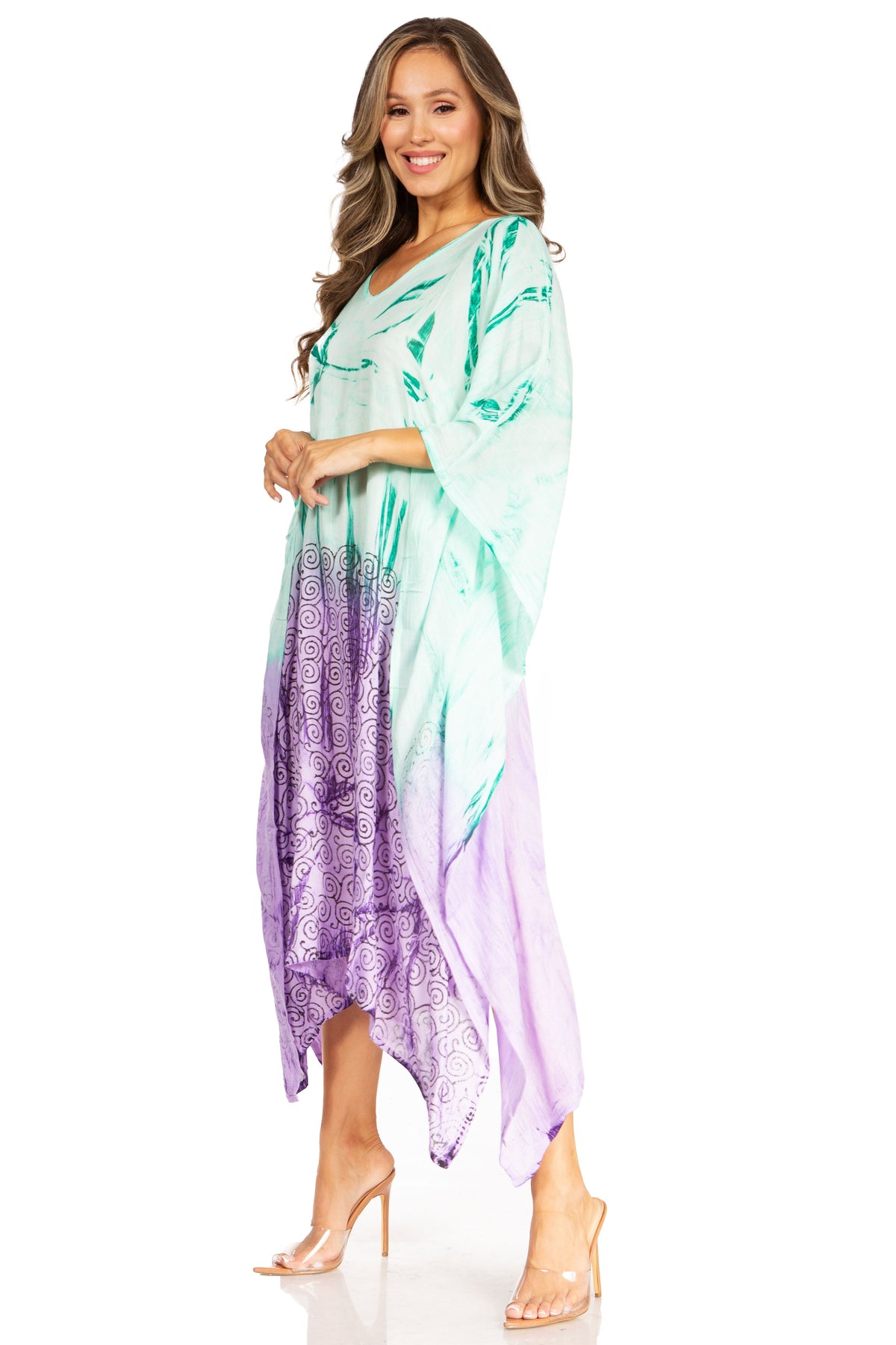 Tie Dye Summer Caftan Dress