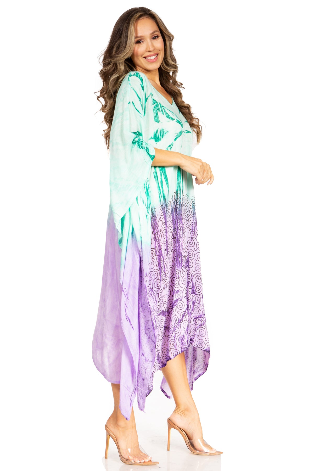 Tie Dye Summer Caftan Dress