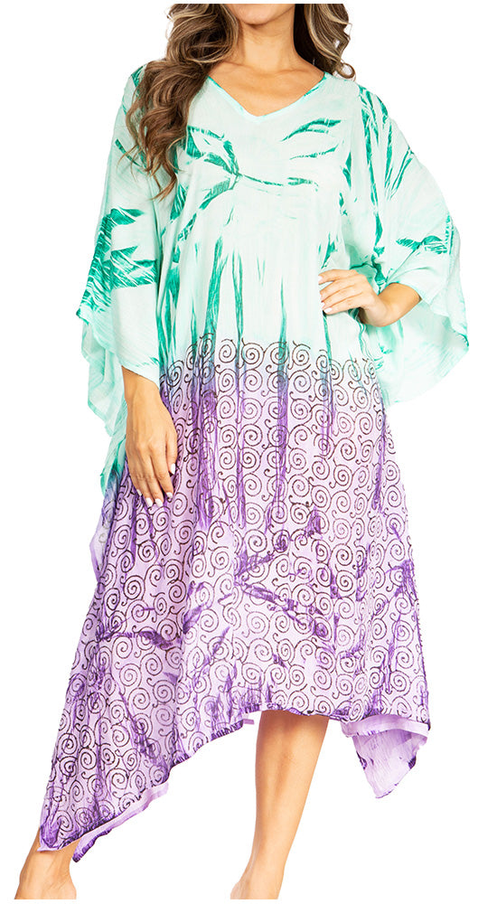 Tie Dye Summer Caftan Dress