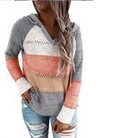Women's Knitted Hooded Sweater