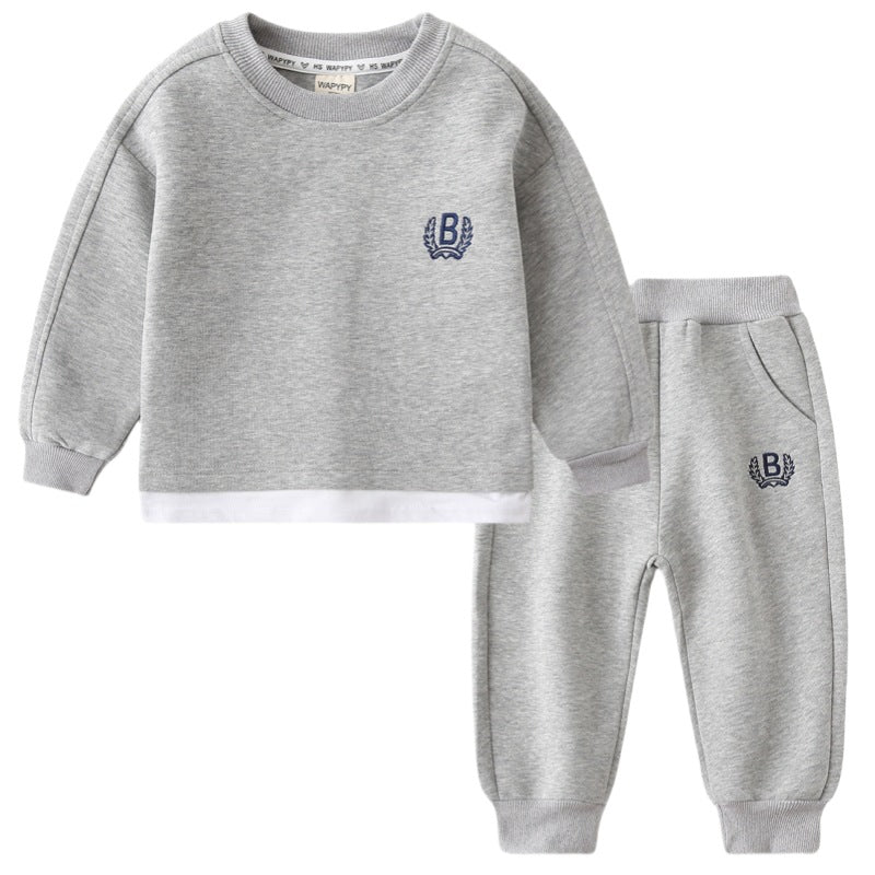 Two piece set of children's hoodies and sports pants
