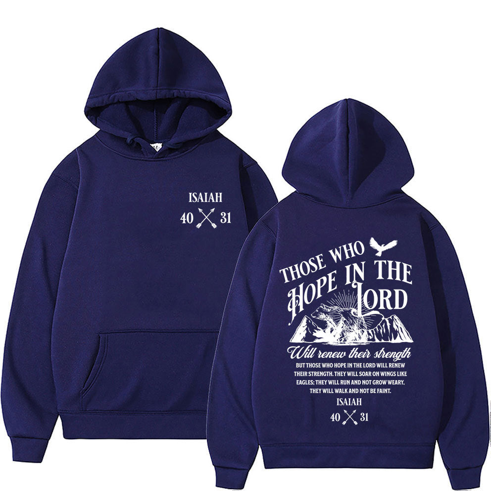 Christian Jesus Print Pullover Hoodie