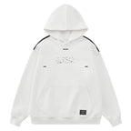 Contrasting Shoulder Strap Hoodie
