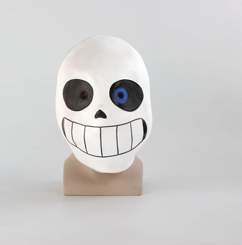 Undertale Sans Cosplay Hoodies Latex Mask COOL SKELETON Cos Blue Coat Halloween Cosplay Costume Unisex Jacket Headgear