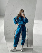 Women's Hooded Sweatshirt Pants Set