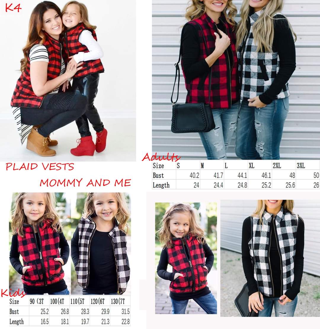 Plaid Vest (White)