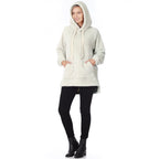 Faux Fur Hoodie with Pocket (Bone)