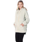 Faux Fur Hoodie with Pocket (Bone)