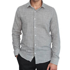 Green Houndstooth Cotton Shirt