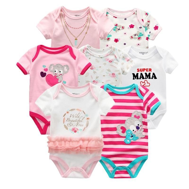 7-Piece Cotton Baby Romper Set