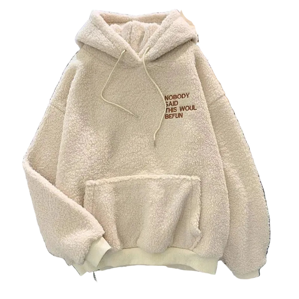 Loose Fleece Pocket Hoodie