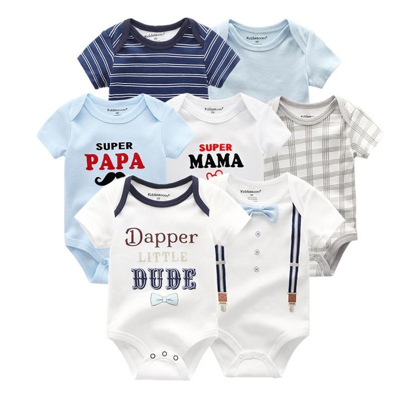7-Piece Cotton Baby Romper Set