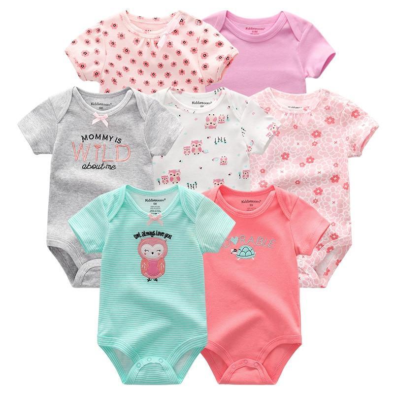 7-Piece Cotton Baby Romper Set