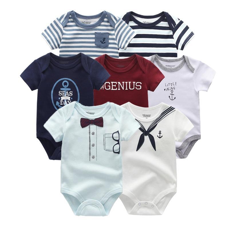 7-Piece Cotton Baby Romper Set