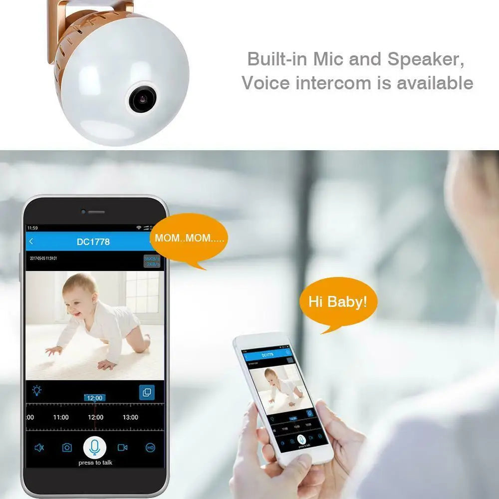2MP 360° WiFi Camera Bulb